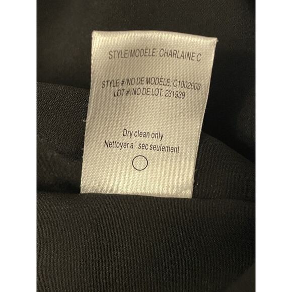 Theory Charlaine Pleat-Neck Shift Dress Women Size 4 Silk Sleeveless Navy Blue - Picture 9 of 9